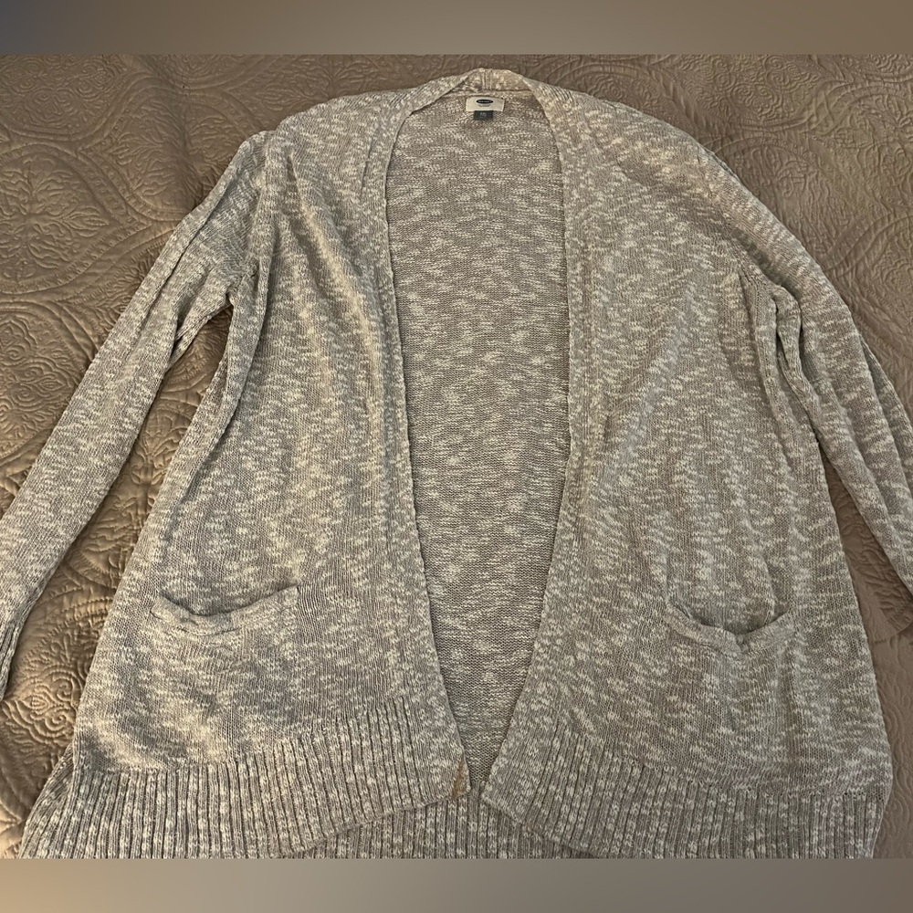 Old Navy Women's Light Gray Cardigan Size XXL